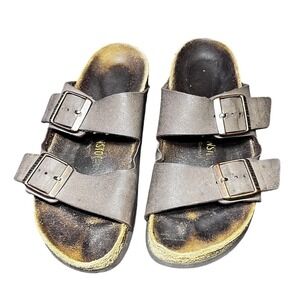 Birkenstock‎ Shoes Womens Size 7.5 EU 38 Brown Arizona Two Strap Slide Sandals